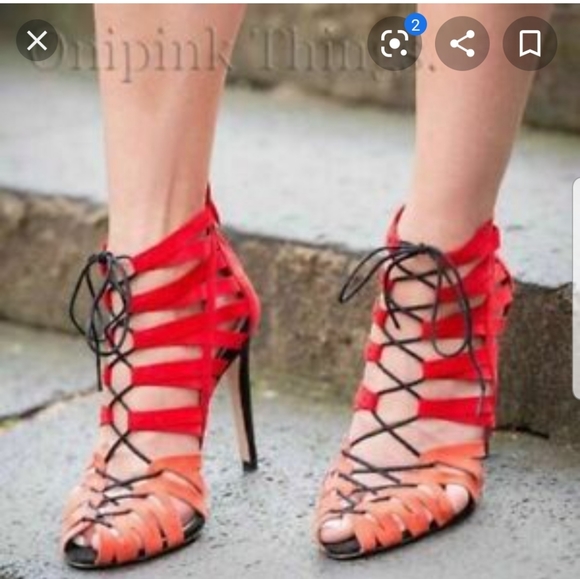 Zara Shoes - Zara ombre lace up heels